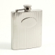 7 oz. Stainless Steel Mirror Finished Flask with Medallion Design.